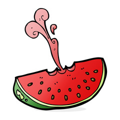 cartoon squirting watermelon