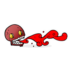 cartoon gross skull