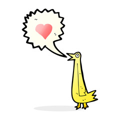 cartoon tweeting bird