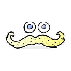 cartoon eyes and mustache