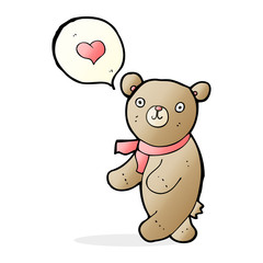Obraz na płótnie Canvas cartoon bear in love