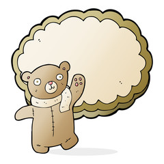 cartoon bear and cloud