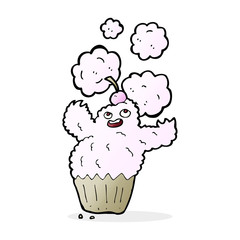 cartoon cupcake monster