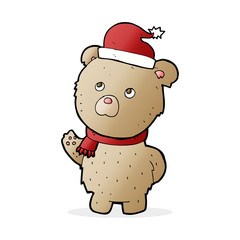 cartoon christmas teddy bear