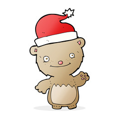cartoon christmas teddy bear