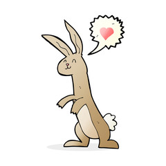 cartoon rabbit in love