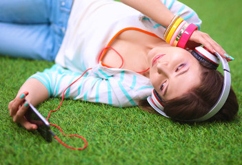 Woman listening to the music