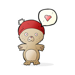 Fototapeta premium cartoon bear in hat