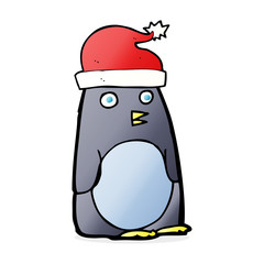 cartoon christmas penguin
