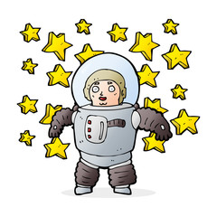 cartoon astronaut