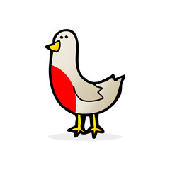 cartoon christmas robin
