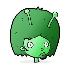 cartoon alien girl