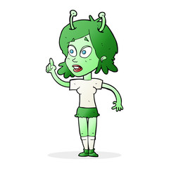cartoon space alien