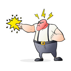 cartoon angry man