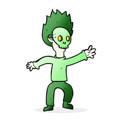 cartoon boy in halloween mask