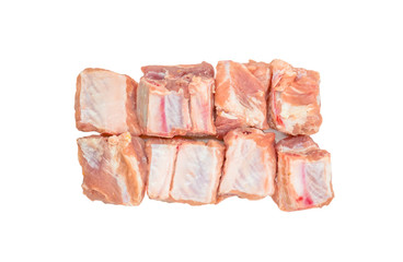 raw pork ribs on background