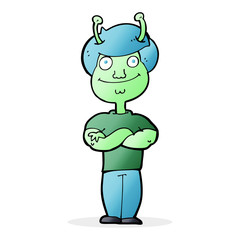 cartoon space alien