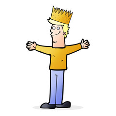 cartoon man wearing crown