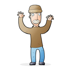 cartoon man wearing winter hat