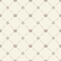 Naklejka premium Crown royal seamless pattern
