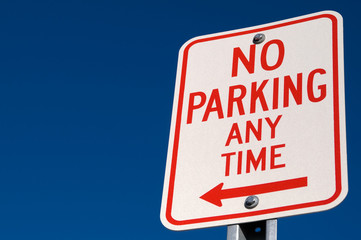 No Parking Any Time Sign