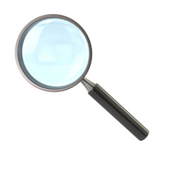 Magnifying glass with black handle