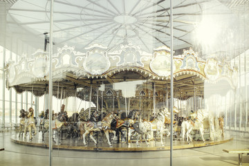Roundbout at New York City , Romantic Urban Brooklyn.