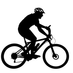 Fototapeta na wymiar Silhouette of a cyclist male. vector illustration