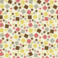 Random geometric background. Seamless pattern.Vector. ランダム四角パターン