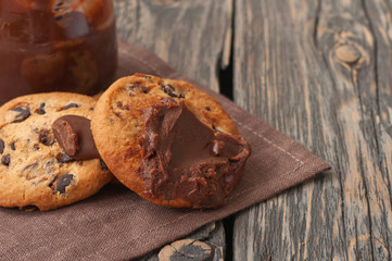 delicious homemade cookies with chocolate