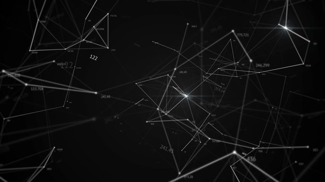 Abstract background made of array of points and digits. Can be used as digital dynamic wallpaper, technology background.
