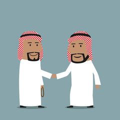 Business handshake of arab businessmen