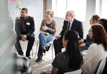 Obraz premium Business People Meeting Conference Discussion Working Concept
