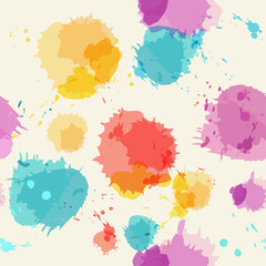 Seamless bacground with imitation watercolor stains.