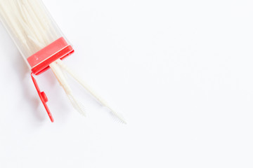 Oral Device : Toothpick on white paper background