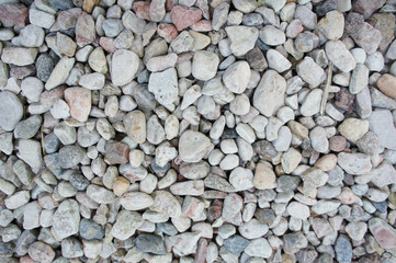 white cobbles and stones