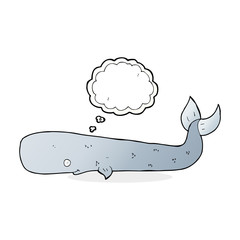 cartoon whale with thought bubble