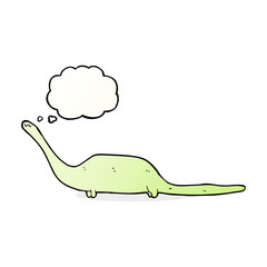 cartoon dinosaur with thought bubble