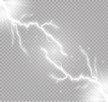 Vector Sparks.vector electrical and  star.on a transparent background