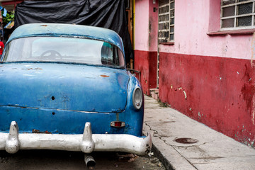old Vintage blue car