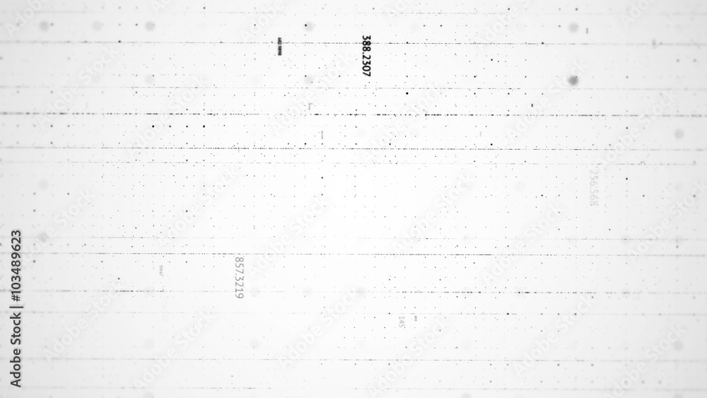 Poster abstract background made of array of points and digits. can be used as digital dynamic wallpaper, te