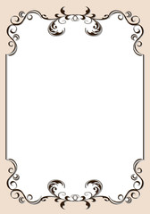 Frame with brown vintage ..