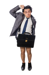 Funny man in business concept