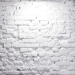 Obraz premium texture of brick whitewashed wall