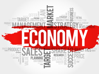 ECONOMY word cloud, business concept