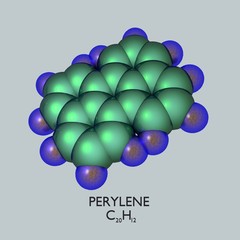 Perylene molecule hydrocarbon