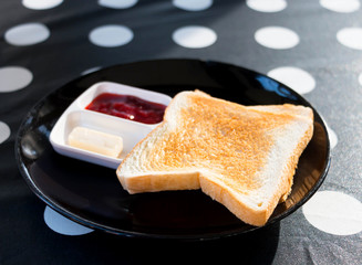 two slices of toasted bread for breakfast