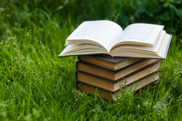 book on grass