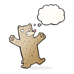 cartoon bear with thought bubble