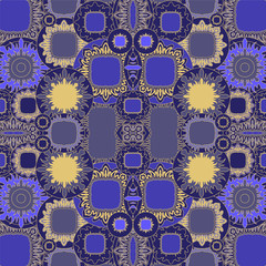 stock vector seamless doodle floral pattern. orient.